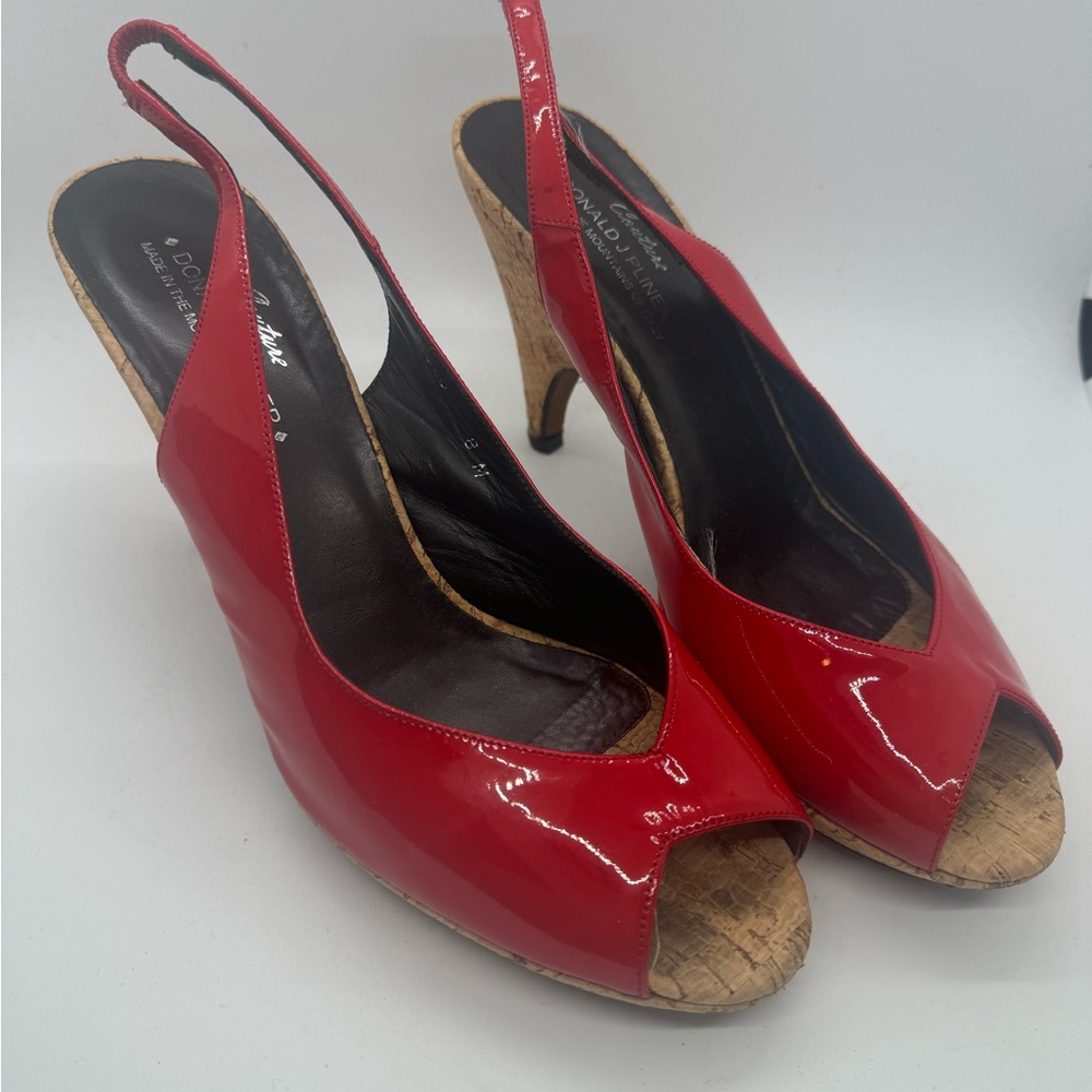 Red sling backs